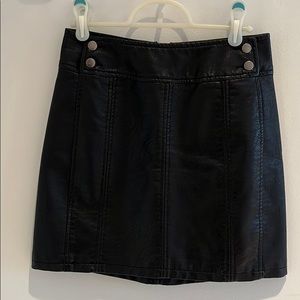 Free People faux leather mini skirt